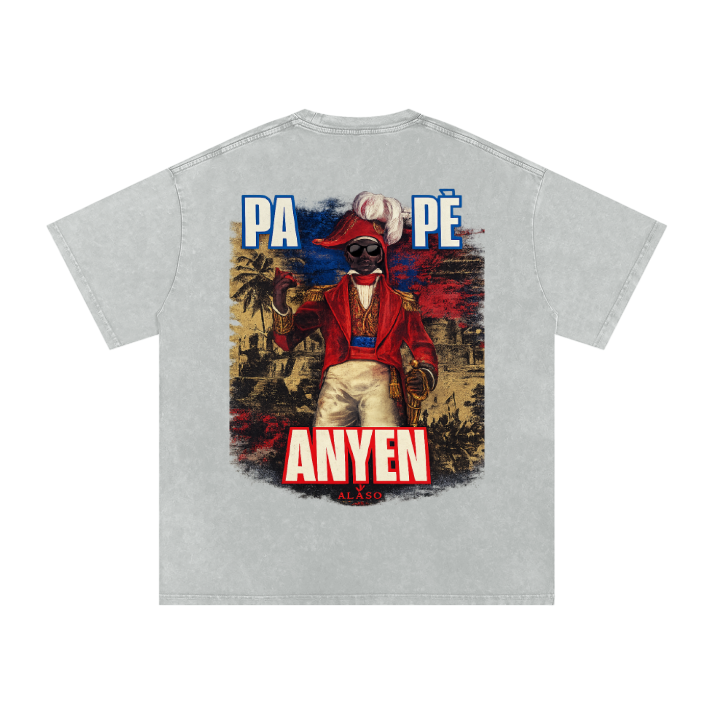 Snow Washed Oversized Cotton T-Shirt