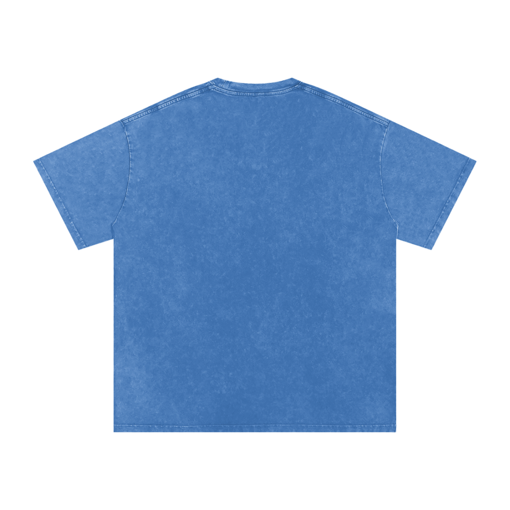 Snow Washed Oversized Cotton T-Shirt Toup Pou Yo
