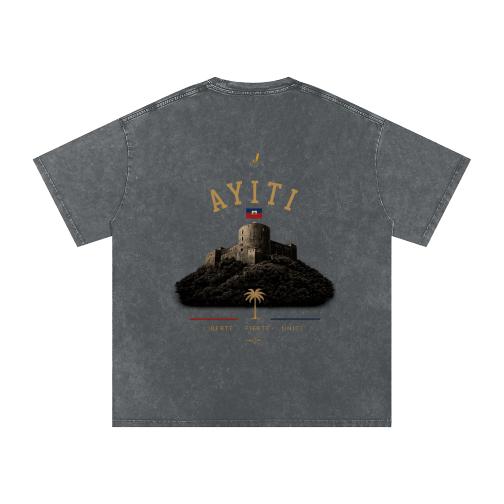 Snow Washed Oversized Cotton T-Shirt
