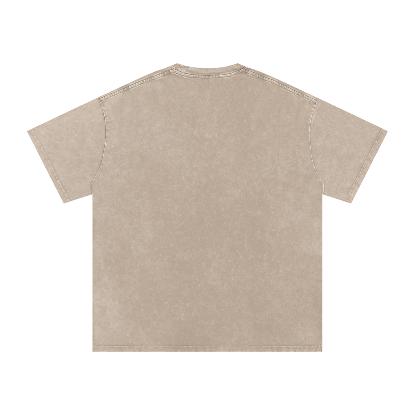 Snow Washed Oversized Cotton T-Shirt Toup Pou Yo