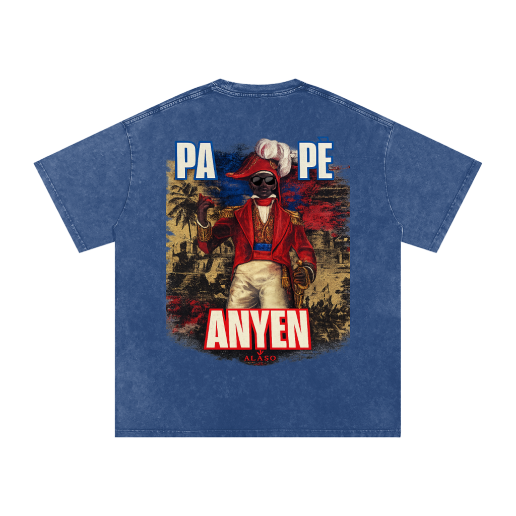 Snow Washed Oversized Cotton T-Shirt