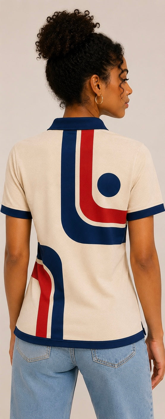 Haiti Heritage Woman’s Polo– Ivory Edition
