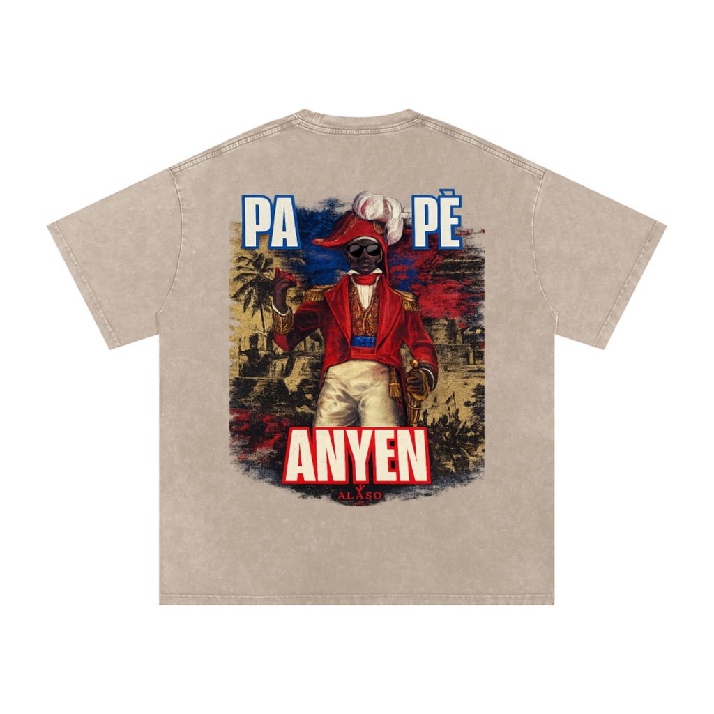 Snow Washed Oversized Cotton T-Shirt