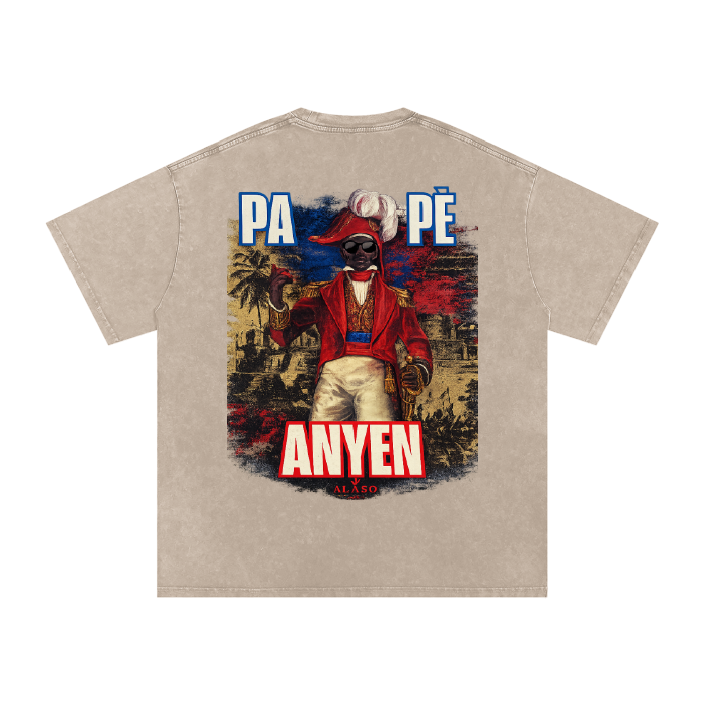Snow Washed Oversized Cotton T-Shirt