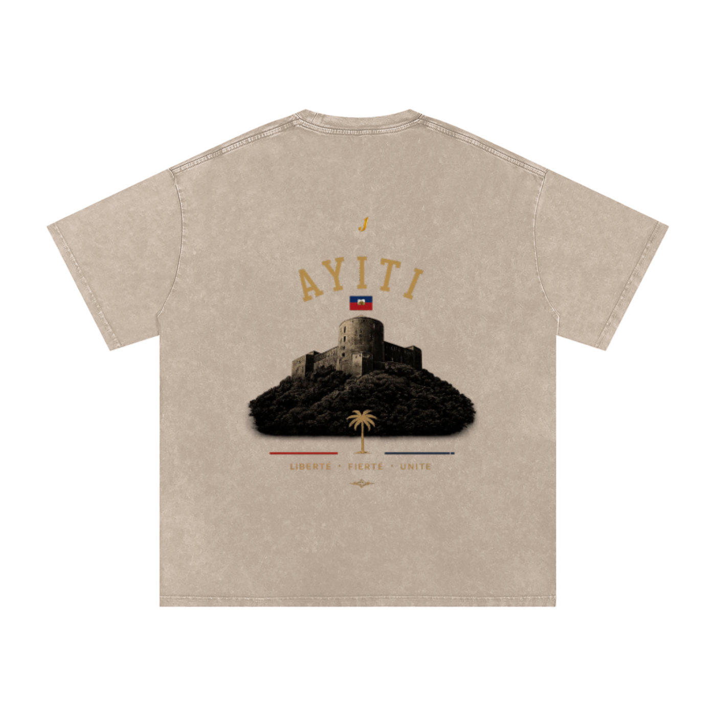 Snow Washed Oversized Cotton T-Shirt