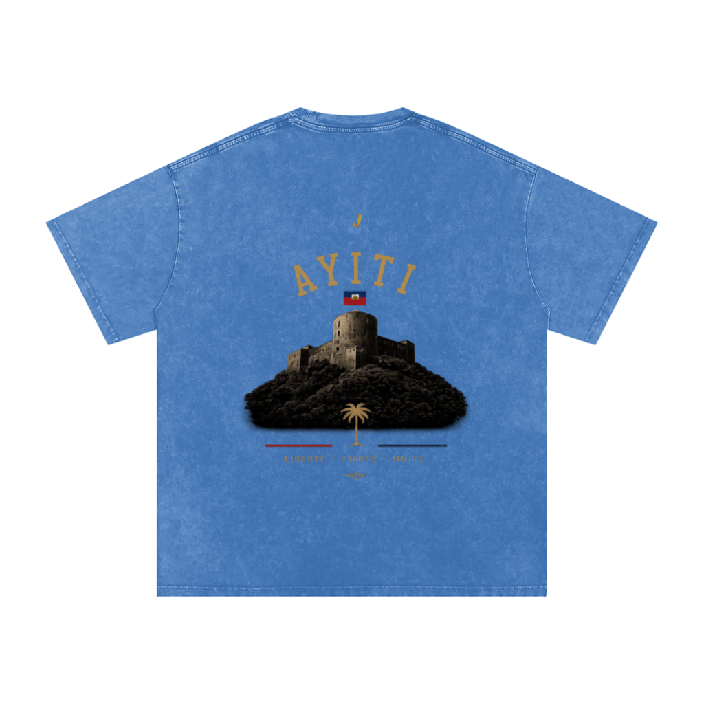Snow Washed Oversized Cotton T-Shirt