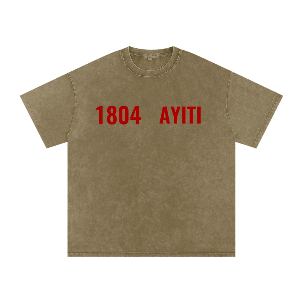Snow Washed Oversized Cotton T-Shirt
