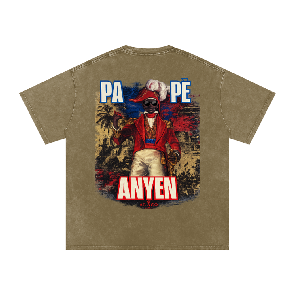 Snow Washed Oversized Cotton T-Shirt